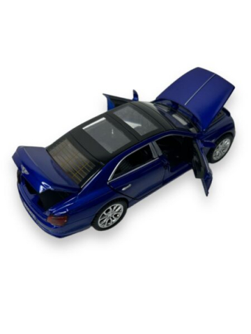 Macheta Bentley Continental GT, Metal, Cu Lumini si Sunete de Motor, Functii de Deschidere Usi si Pull-Back, 15 cm, Albastru [2]