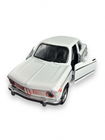 Macheta BMW 2002, din Metal, cu Lumini si Sunete realistice de Motor si Alarma, cu Functie Pull-Back, cu Functie de Deschidere a Usilor - Alb [3]