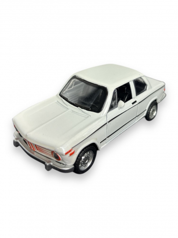 Toate Produsele - Macheta BMW 2002, din Metal, cu Lumini si Sunete realistice de Motor si Alarma, cu Functie Pull-Back, cu Functie de Deschidere a Usilor - Alb