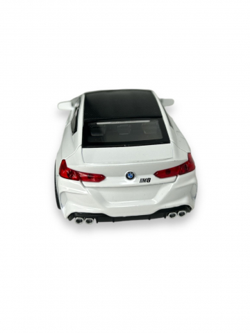 Macheta BMW M850i, Metal, Sunete de Motor si Lumini, Functii de Deschidere Usi si Pull-Back, 15 cm - Alb [3]