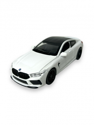 Macheta BMW M850i, Metal, Sunete de Motor si Lumini, Functii de Deschidere Usi si Pull-Back, 15 cm - Alb [0]