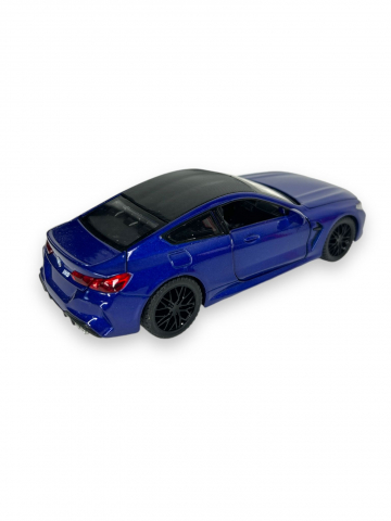 Macheta BMW M850i, Metal, Sunete de Motor si Lumini, Functii de Deschidere Usi si Pull-Back, 15 cm - Albastru [3]