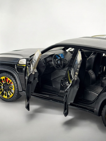 Macheta BMW XM, Fum pe Baza de Apa, Faruri si Stopuri Luminoase, din Metal, cu Lumini si Sunete realistice de Motor si Alarma, Volan Functional, cu Functie Pull-Back, cu Functie de Deschidere a Usilor [10]