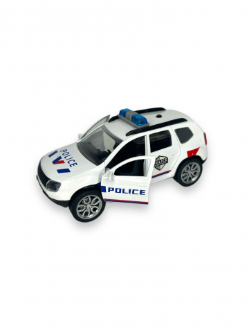 Macheta Dacia Duster de Politie, Metal, 1:38, cu Lumini si Sunete, cu Functie Pull-Back, cu Functie de Deschidere a Usilor, iStan® [0]