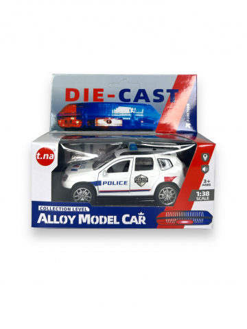 Macheta Dacia Duster de Politie, Metal, 1:38, cu Lumini si Sunete, cu Functie Pull-Back, cu Functie de Deschidere a Usilor, iStan® [3]