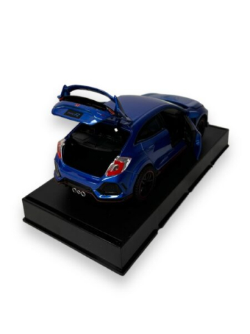 Macheta Honda Civic Type R, Metal, Sunete de Motor si Lumini, Functii de Deschidere Usi si Pull-Back, 15 cm, Albastru [3]