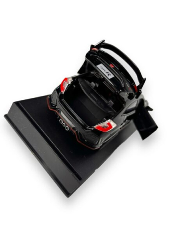 Macheta Honda Civic Type R, Metal, Sunete de Motor si Lumini, Functii de Deschidere Usi si Pull-Back, 15 cm, Negru [4]