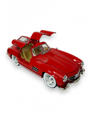 Macheta Mercedes-Benz 300 SL, Fum pe Baza de Apa, Sunete de Motor si Lumini, Functii de Deschidere Usi si Pull-Back, Rosu, 1:24 [1]