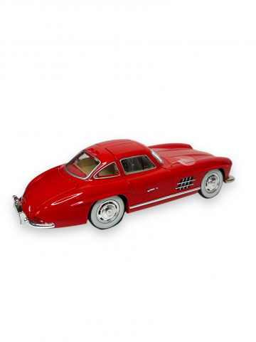 Macheta Mercedes-Benz 300 SL, Fum pe Baza de Apa, Sunete de Motor si Lumini, Functii de Deschidere Usi si Pull-Back, Rosu, 1:24 [3]