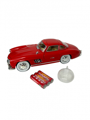 Macheta Mercedes-Benz 300 SL, Fum pe Baza de Apa, Sunete de Motor si Lumini, Functii de Deschidere Usi si Pull-Back, Rosu, 1:24 [6]