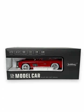 Macheta Mercedes-Benz 300 SL, Fum pe Baza de Apa, Sunete de Motor si Lumini, Functii de Deschidere Usi si Pull-Back, Rosu, 1:24 [5]