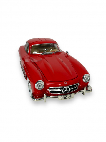 Macheta Mercedes-Benz 300 SL, Fum pe Baza de Apa, Sunete de Motor si Lumini, Functii de Deschidere Usi si Pull-Back, Rosu, 1:24 [4]