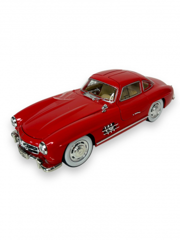 Macheta Mercedes-Benz 300 SL, Fum pe Baza de Apa, Sunete de Motor si Lumini, Functii de Deschidere Usi si Pull-Back, Rosu, 1:24 [2]