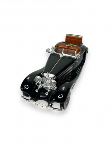 Macheta Mercedes-Benz 500 K  Specialroadster 1936, Fum pe Baza de Apa, Sunete de Motor si Lumini, Functii de Deschidere Usi si Pull-Back, Negru, 1:24 [5]