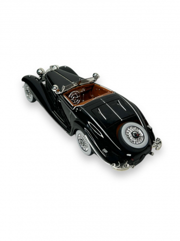Macheta Mercedes-Benz 500 K  Specialroadster 1936, Fum pe Baza de Apa, Sunete de Motor si Lumini, Functii de Deschidere Usi si Pull-Back, Negru, 1:24 [7]