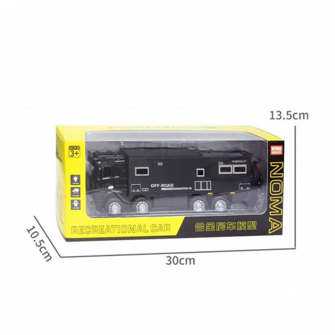 Macheta Mercedes-Benz Arocs Nomadism Navigator 8x8, Metal, Sunete de Motor si Lumini, Functii de Deschidere Usi si Pull-Back, Negru, 1:24 [3]