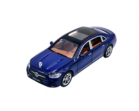 Macheta Mercedes-Benz E Class Sport, Sunete de Motor si Lumini, Functii de Deschidere Usi si Pull-Back, Albastru, 15 cm [0]