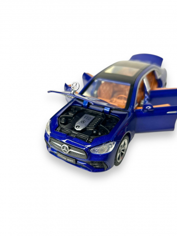 Macheta Mercedes-Benz E Class Sport, Sunete de Motor si Lumini, Functii de Deschidere Usi si Pull-Back, Albastru, 15 cm [3]