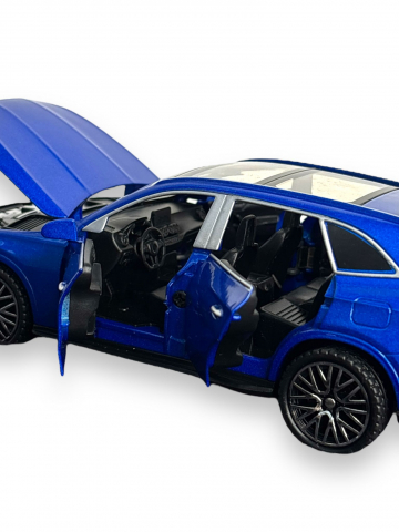 Macheta Mercedes GLC 400, din Metal, cu Faruri si Stopuri care Lumineaza, Sunete realistice de Motor si Alarma, cu Functie Pull-Back, cu Functie de Deschidere a Usilor - Albastru [13]