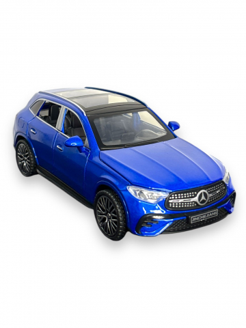 Macheta Mercedes GLC 400, din Metal, cu Faruri si Stopuri care Lumineaza, Sunete realistice de Motor si Alarma, cu Functie Pull-Back, cu Functie de Deschidere a Usilor - Albastru [9]