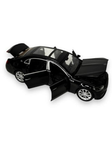 Macheta Mercedes-Maybach, Metal, Sunete de Motor si Lumini, Functii de Deschidere Usi si Pull-Back,15 cm, Negru [2]