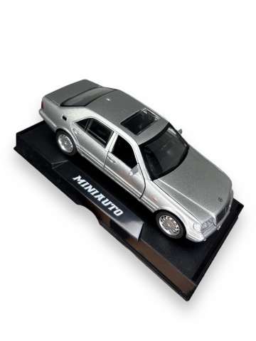 Macheta Mercedes S600 w140, din Metal, cu Lumini si Sunete realistice de Motor si Alarma, cu Functie Pull-Back, cu Functie de Deschidere a Usilor - Gri [4]