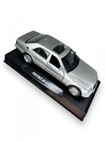 Macheta Mercedes S600 w140, din Metal, cu Lumini si Sunete realistice de Motor si Alarma, cu Functie Pull-Back, cu Functie de Deschidere a Usilor - Gri [6]
