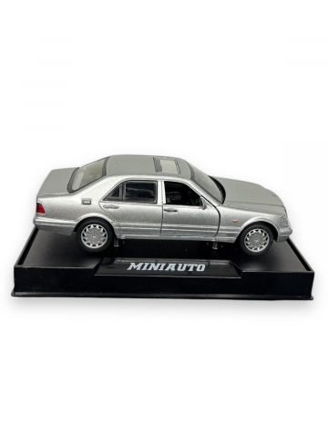 Macheta Mercedes S600 w140, din Metal, cu Lumini si Sunete realistice de Motor si Alarma, cu Functie Pull-Back, cu Functie de Deschidere a Usilor - Gri [3]