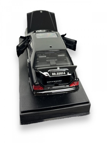 Macheta Mercedes S600 w140, din Metal, cu Lumini si Sunete realistice de Motor si Alarma, cu Functie Pull-Back, cu Functie de Deschidere a Usilor - Negru [4]