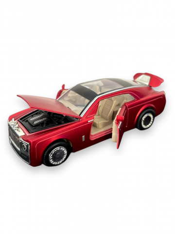 Macheta Rolls Royce Phantom, Metal, Sunete de Motor si Lumini, Functii de Deschidere Usi si Pull-Back, 15 cm - Rosu [5]