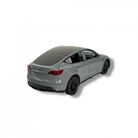 Macheta Tesla Model 3, din Metal - Functie Pull Back, Usi Deschise, Capota si Portbagaj Functionale, Sunete Realiste, Lumini, 15 cm [1]