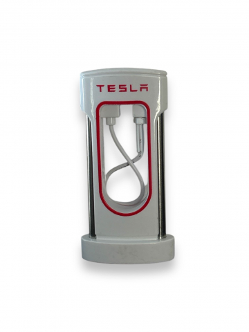 Macheta Tesla Semi-Trailer Truck Head, cu Statie de Incarcare, din Metal, cu Lumini si Sunete realistice de Motor si Alarma, cu Functie Pull-Back, cu Functie de Deschidere a Usilor - Verde [11]
