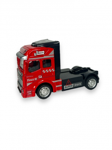 Macheta Tir ”Truck King”, Metal, 12 cm - Rosu [4]