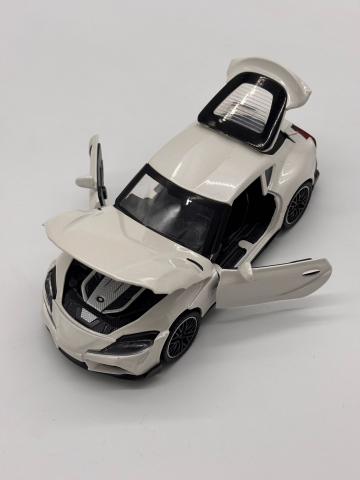 Macheta Toyota Supra, Metal, Sunete de Motor si Lumini, Functii de Deschidere Usi si Pull-Back, 15 cm [3]