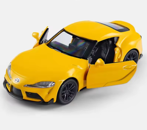 Automachete - Macheta Toyota Supra, Metal, Sunete de Motor si Lumini, Functii de Deschidere Usi si Pull-Back, 15 cm