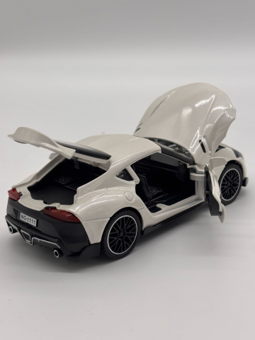 Macheta Toyota Supra, Metal, Sunete de Motor si Lumini, Functii de Deschidere Usi si Pull-Back, 15 cm [6]