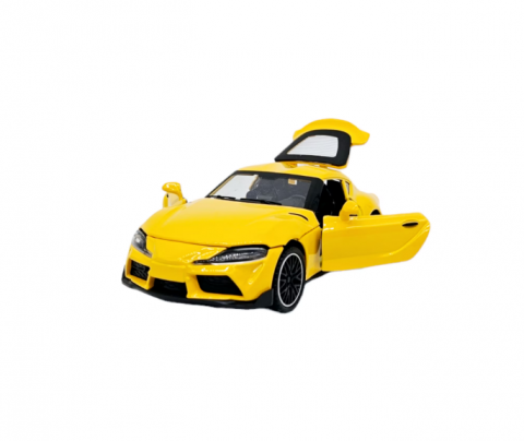 Macheta Toyota Supra, Metal, Sunete de Motor si Lumini, Functii de Deschidere Usi si Pull-Back, 15 cm [3]