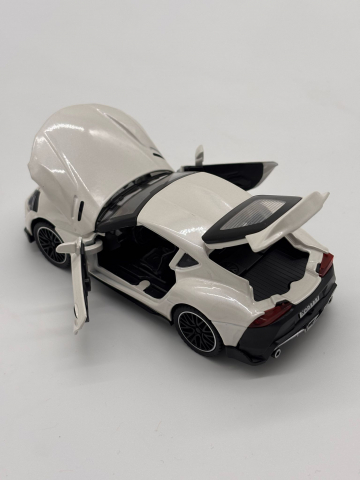 Macheta Toyota Supra, Metal, Sunete de Motor si Lumini, Functii de Deschidere Usi si Pull-Back, 15 cm [7]