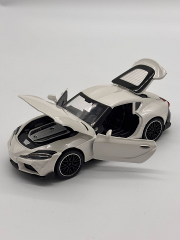 Macheta Toyota Supra, Metal, Sunete de Motor si Lumini, Functii de Deschidere Usi si Pull-Back, 15 cm [1]