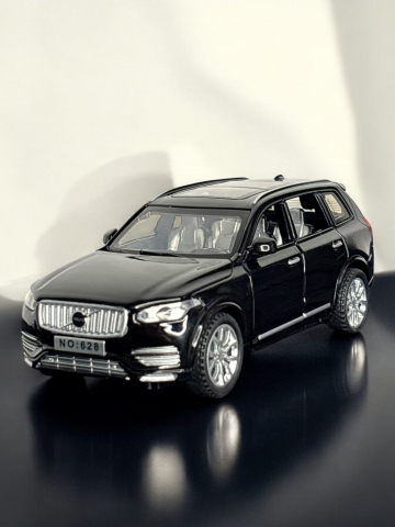 Macheta Volvo XC90, din Metal, cu Lumini si Sunete realistice de Motor si Alarma, cu Functie Pull-Back, cu Functie de Deschidere a Usilor - Negru [10]