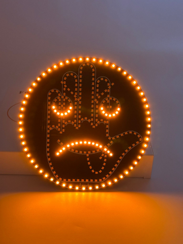 Mana Lumină LED cu Emoji și Gesturi pentru Lunetă – Control Wireless cu Telecomandă, 14,5 cm, 12 Funcții Animate, cu Benzi Adezive pentru Montaj incluse [9]