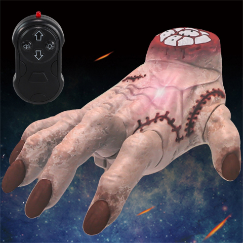 Toate Produsele - Mână Wednesday Addams cu Telecomandă  –  Se Deplasează cu Control de la Distanță, Sunete, Lumini și Mișcare, 20x13 cm