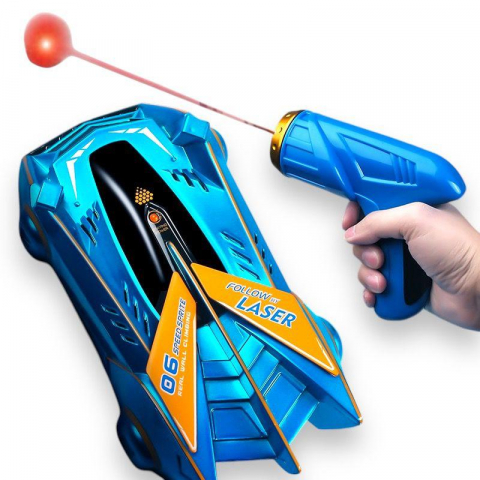 Toate Produsele - Masina Antigravitationala, R/C cu Control prin Pistol cu Laser, Functie de Urcare pe Perete sau Tavan, Incarcare USB - Albastru