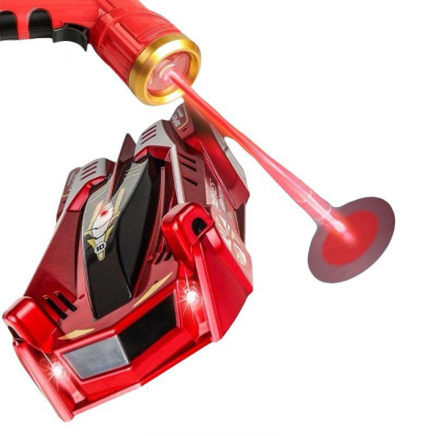Masinute - Masina Antigravitationala, R/C cu Control prin Pistol cu Laser, Functie de Urcare pe Perete sau Tavan, Incarcare USB - Rosu