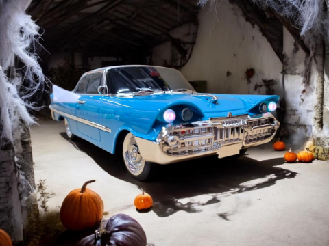 Masina-Boxa Dodge 59, cu Bluetooth, MP3, USB, Card TF, U Disk, Radio FM, HIFI Stereo, 28cm, din Plastic - Emerald [4]