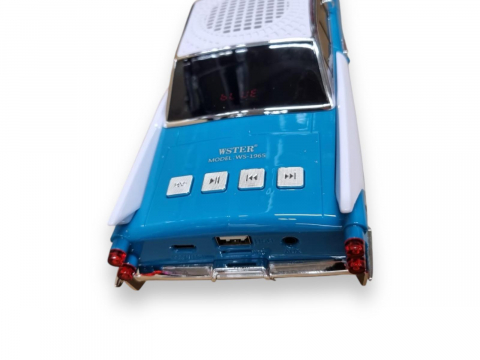 Masina-Boxa Dodge 59, cu Bluetooth, MP3, USB, Card TF, U Disk, Radio FM, HIFI Stereo, 28cm, din Plastic - Emerald [10]