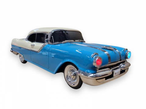 Masina-Boxa Pontiac 1955, cu Bluetooth, MP3, USB, Card TF, U Disk, Radio FM, HIFI Stereo, din Plastic, 28cm - Emerald [9]