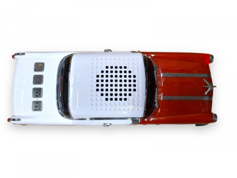 Masina-Boxa Pontiac 1955, cu Bluetooth, MP3, USB, Card TF, U Disk, Radio FM, HIFI Stereo, din Plastic, 28cm - Portocaliu [11]