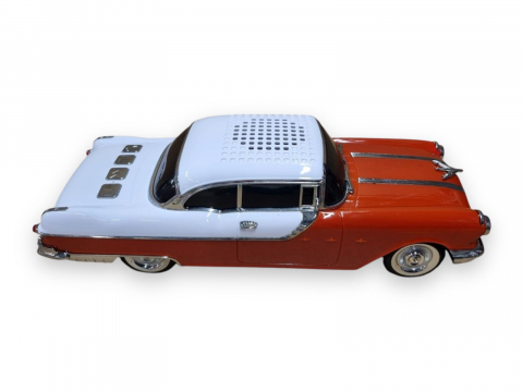 Masina-Boxa Pontiac 1955, cu Bluetooth, MP3, USB, Card TF, U Disk, Radio FM, HIFI Stereo, din Plastic, 28cm - Portocaliu [6]