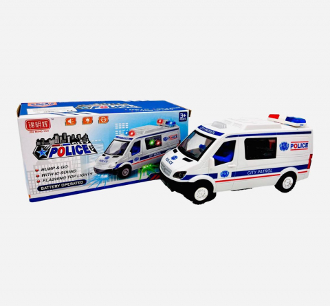 Masinute - Masina cu Sunete si Lumini, Model Duba de Politie 20 x 10 cm